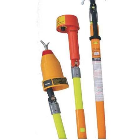 High voltage detector stick with neon and buzzer indicator