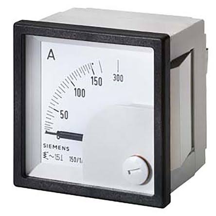 Siemens 48×48 analogue panel ammeter