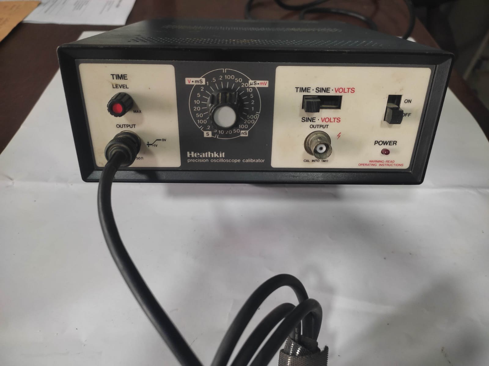 Heathkit precision oscilloscope calibrator front panel