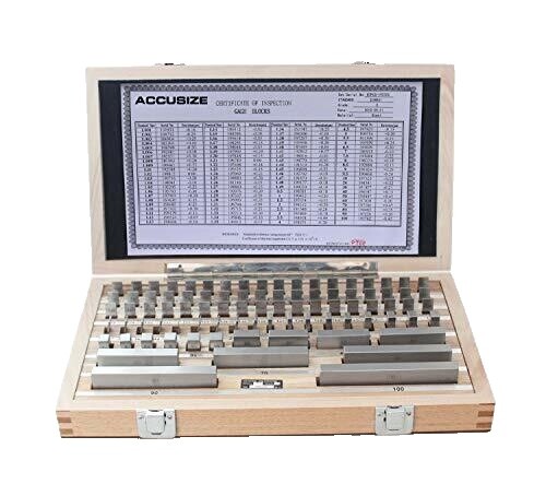 38 piece gauge block set in wooden case