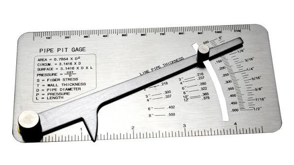Stainless steel pipe pit gauge